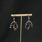 Lapis Lazuli Elk Ear Hooks Women's Earrings