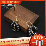 Lapis Lazuli Elk Ear Hooks Women's Earrings