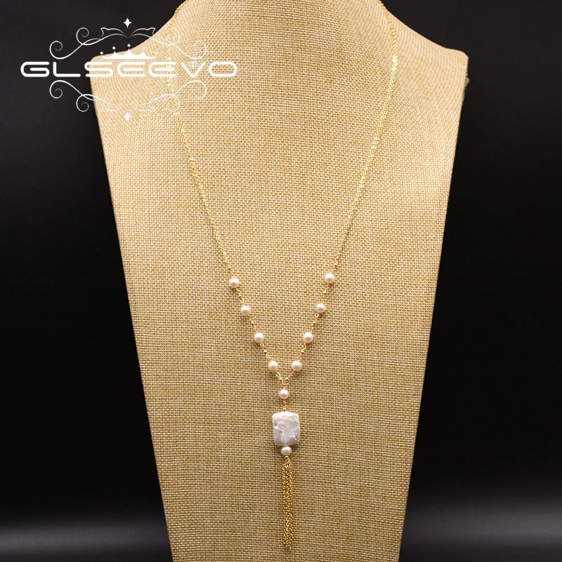 Long Pearl Pendant Necklace for Women Girls GN0167