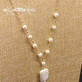 Long Pearl Pendant Necklace for Women Girls GN0167