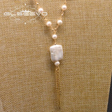 Long Pearl Pendant Necklace for Women Girls GN0167