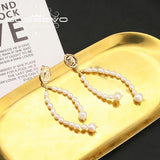Long Piercing Nature Pearl Eardrop Classic Female Temperament Fine Jewelry