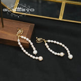 Long Piercing Nature Pearl Eardrop Classic Female Temperament Fine Jewelry