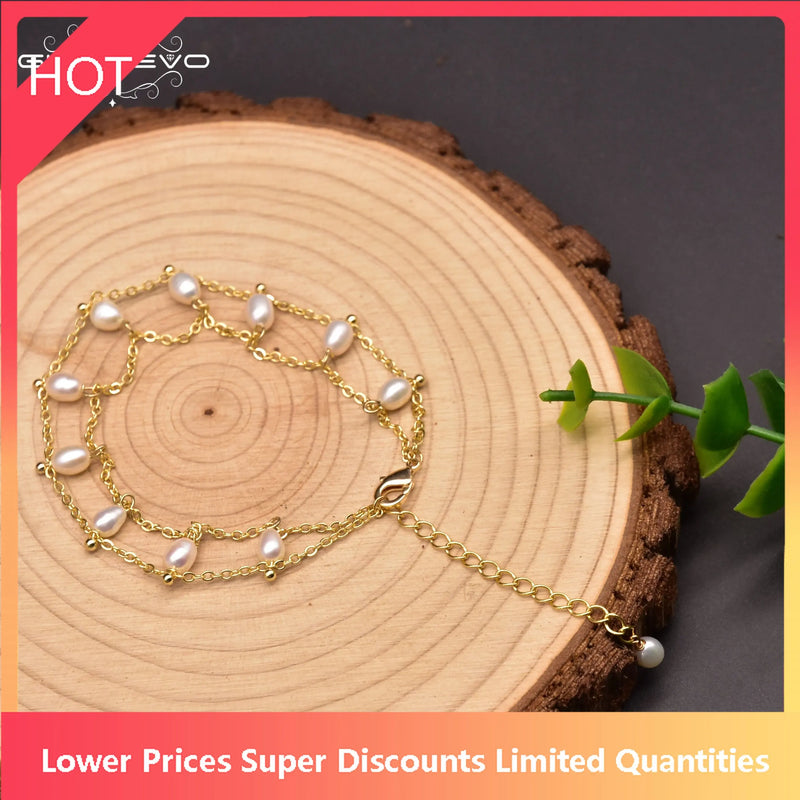 Freshwater Pearl Adjustable Bracelet for Women's Wedding Jewelry