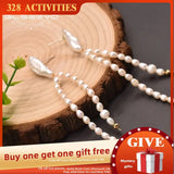 Baroque Pearl Sterling Silver Tassel Earrings GE1002