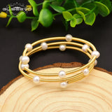 Natural Baroque Freshwater Pearl Woman Adjustable Bracelet