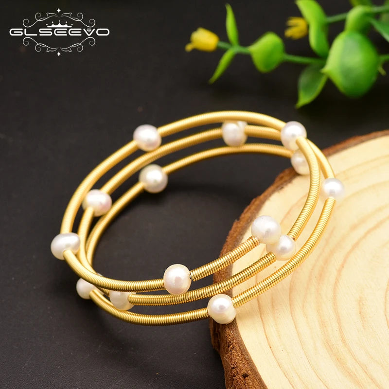 Natural Baroque Freshwater Pearl Woman Adjustable Bracelet