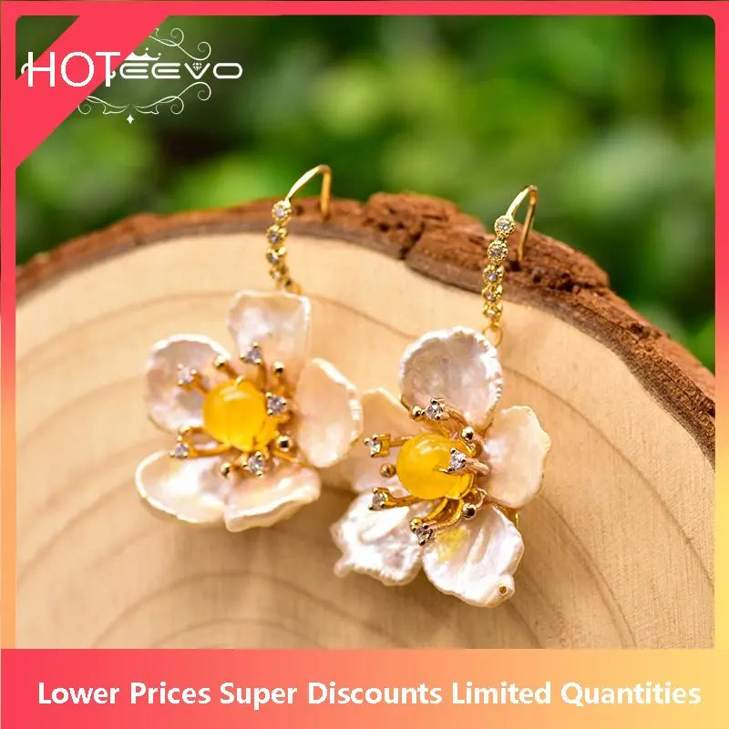 Baroque Pearl Earrings Minimalist Style For Women Wedding
