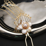 Baroque Pearl Flower Hairpins Romantic Jewelry Prom Accessories