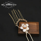 Baroque Pearl Flower Hairpins Romantic Jewelry Prom Accessories