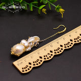 Baroque Pearl Drop Earrings Bridesmaid Jewelry GE0770