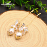 Baroque Pearl Drop Earrings Bridesmaid Jewelry GE0770
