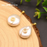 GLSEEVO Baroque Pearl Earrings For Women Wedding Party GE0867