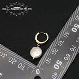 Baroque Pearls Emerald Punk Earrings Art Accessories Bridal GE1171C