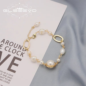 Baroque Pearls Long Chain Pendant Bracelet Wedding Jewelry