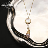 Baroque Pearls Sweater Chain Pendant Necklace Romantic Charm  Jewelry
