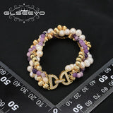 Natural Baroque Pearls Winding Woman Bracelet Retro Personality High Jewelry