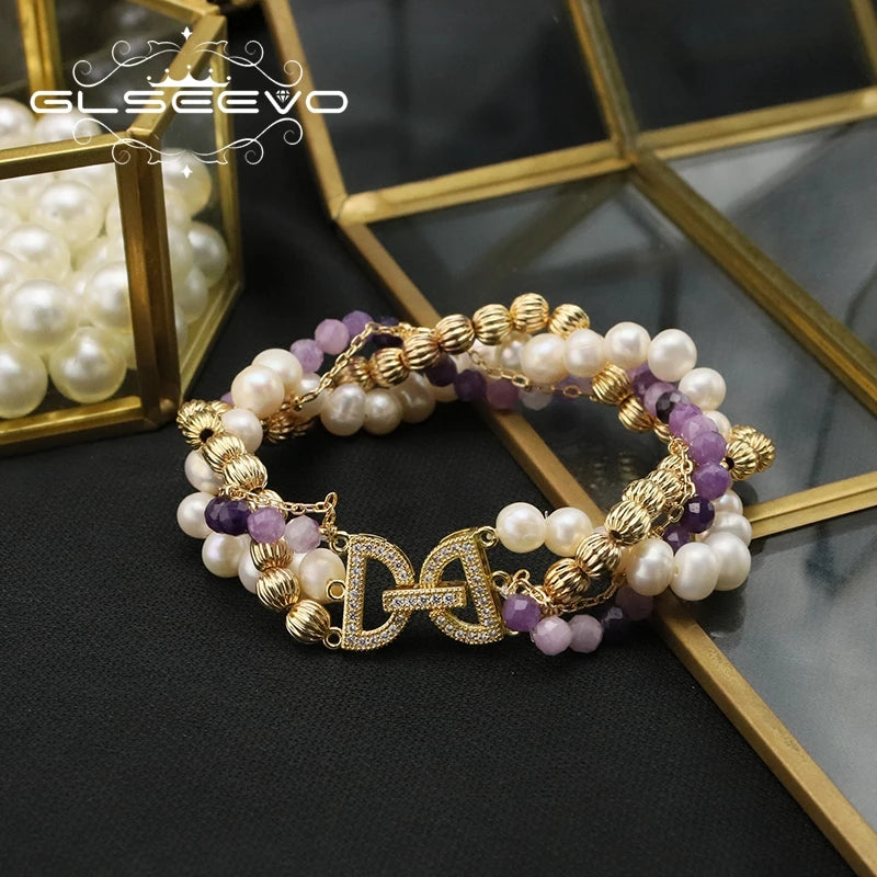 Natural Baroque Pearls Winding Woman Bracelet Retro Personality High Jewelry