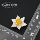 Baroque Pearls Yellow Jade Brooch Romantic Rhinestone Jewelry