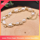 Natural Baroque Pearls Strand Bracelet Adjustable Charm Bracelet GB0928