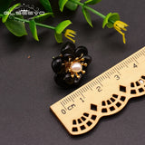 Agate Pearl Stud Earrings 925 Sterling Silver Flower Jewelry GE0780G