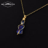 Natural Crystal Pendant Necklace 925 Sterling Silver Chain Jewelry