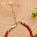 Natural Coral Female Bracelet Flower Shape Jewelry