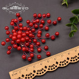 Coral Round Bead Brooch Branch Shape Noble Boutique Brooch