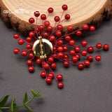 Coral Round Bead Brooch Branch Shape Noble Boutique Brooch