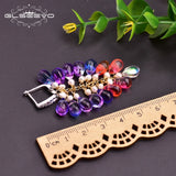 Crystal Statement Drop Earrings Colorful Jewelry GE0954