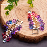 Crystal Statement Drop Earrings Colorful Jewelry GE0954