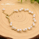 GLSEEVO Baroque Pearl Bracelet Adjustable Fine Jewelry