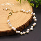 GLSEEVO Baroque Pearl Bracelet Adjustable Fine Jewelry