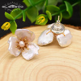 Baroque Pearl Stud Earrings 925 Sterling Silver Fine Jewellery