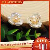 Baroque Pearl Stud Earrings 925 Sterling Silver Fine Jewellery