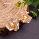 Baroque Pearl Stud Earrings 925 Sterling Silver Fine Jewellery