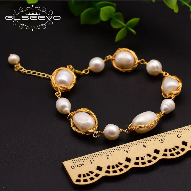 Fresh Water Baroque Pearl Bracelet for Women - Engagement Gift