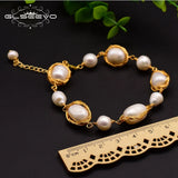 Fresh Water Baroque Pearl Bracelet for Women - Engagement Gift