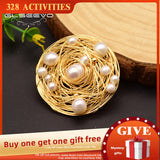 Freshwater Baroque Pearl Brooch for Women Party Wedding Gift