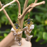 Baroque Freshwater Pearl Drop Earrings for Women GE0974