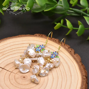 Baroque Freshwater Pearl Drop Earrings for Women GE0974
