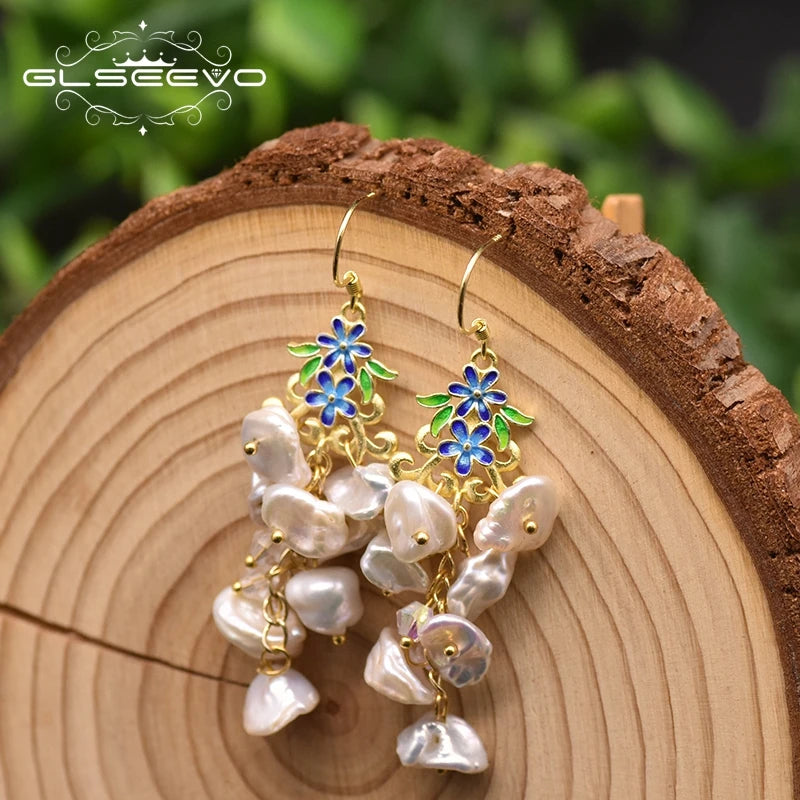 Baroque Freshwater Pearl Drop Earrings for Women GE0974