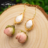 Baroque Pearl Drop Earrings Women Party Romantic Jewelry