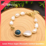 GLSEEVO Baroque Pearl Glaze Adjustable Bracelet Women Gift