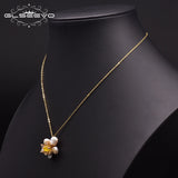 Baroque Pearl Necklace Freshwater Flower Pendant Fine Jewelry