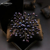 Baroque Pearl Snowflake Brooch for Women Wedding Party