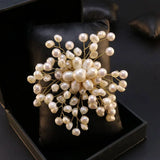 Baroque Pearl Snowflake Brooch for Women Wedding Party
