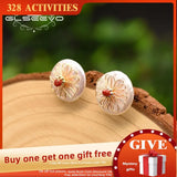 Natural Baroque Round Pearl Stud Earrings for Women Bride Wedding