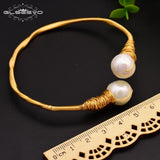GLSEEVO Baroque Pearl Bracelet - Adjustable Fine Jewellery