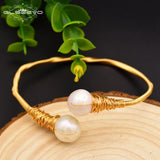 GLSEEVO Baroque Pearl Bracelet - Adjustable Fine Jewellery